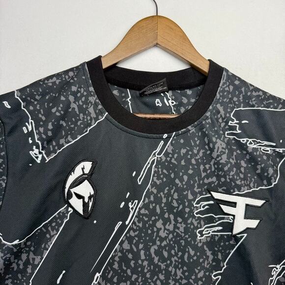 Nick Mercs Faze Clan Jersey Men's large Black Gray MFAM Esports Gaming Logos - Picture 2 of 8